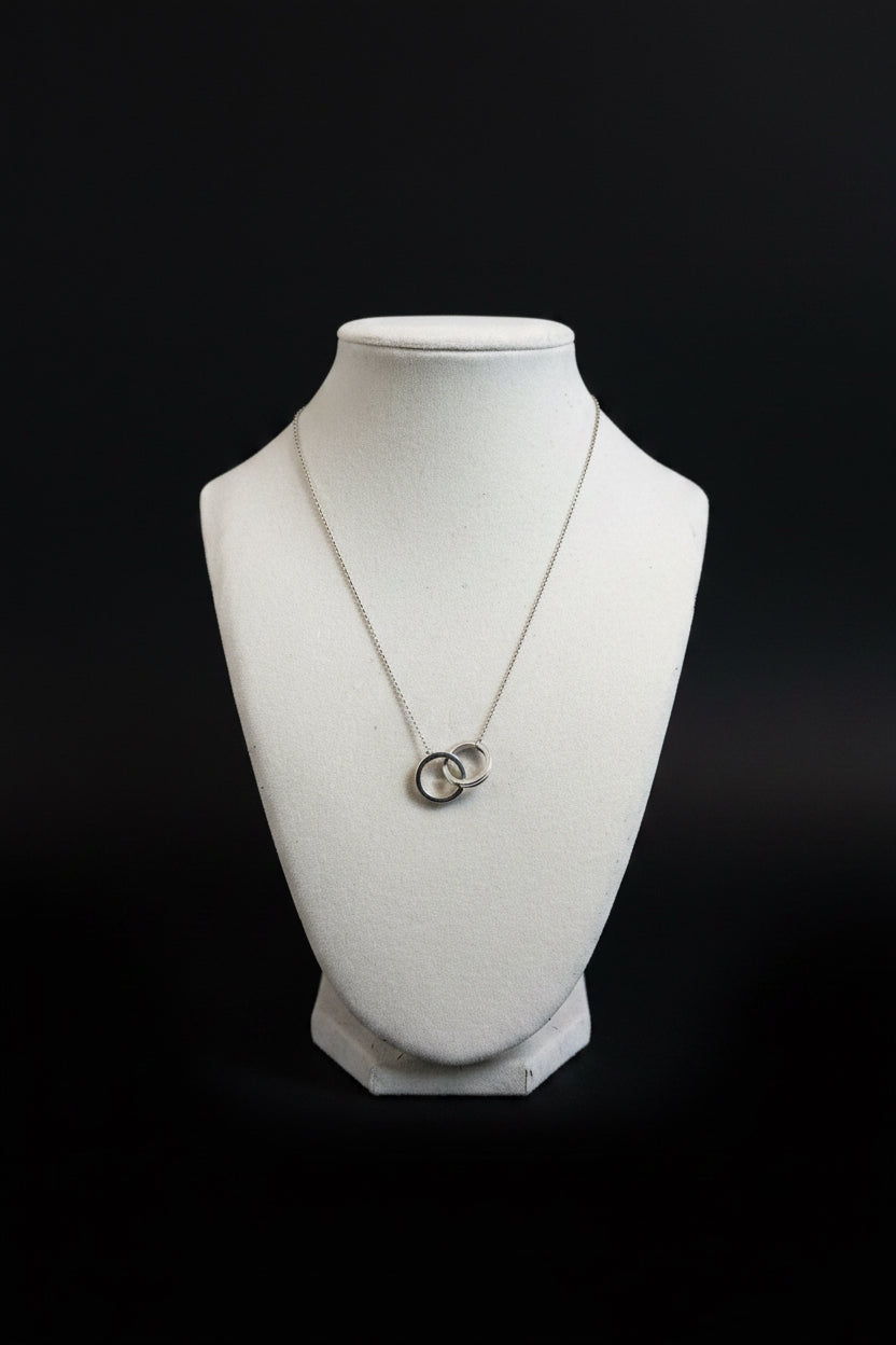 Tiffany & Co. 1837 Interlocking Circles Sterling Silver Necklace Signed