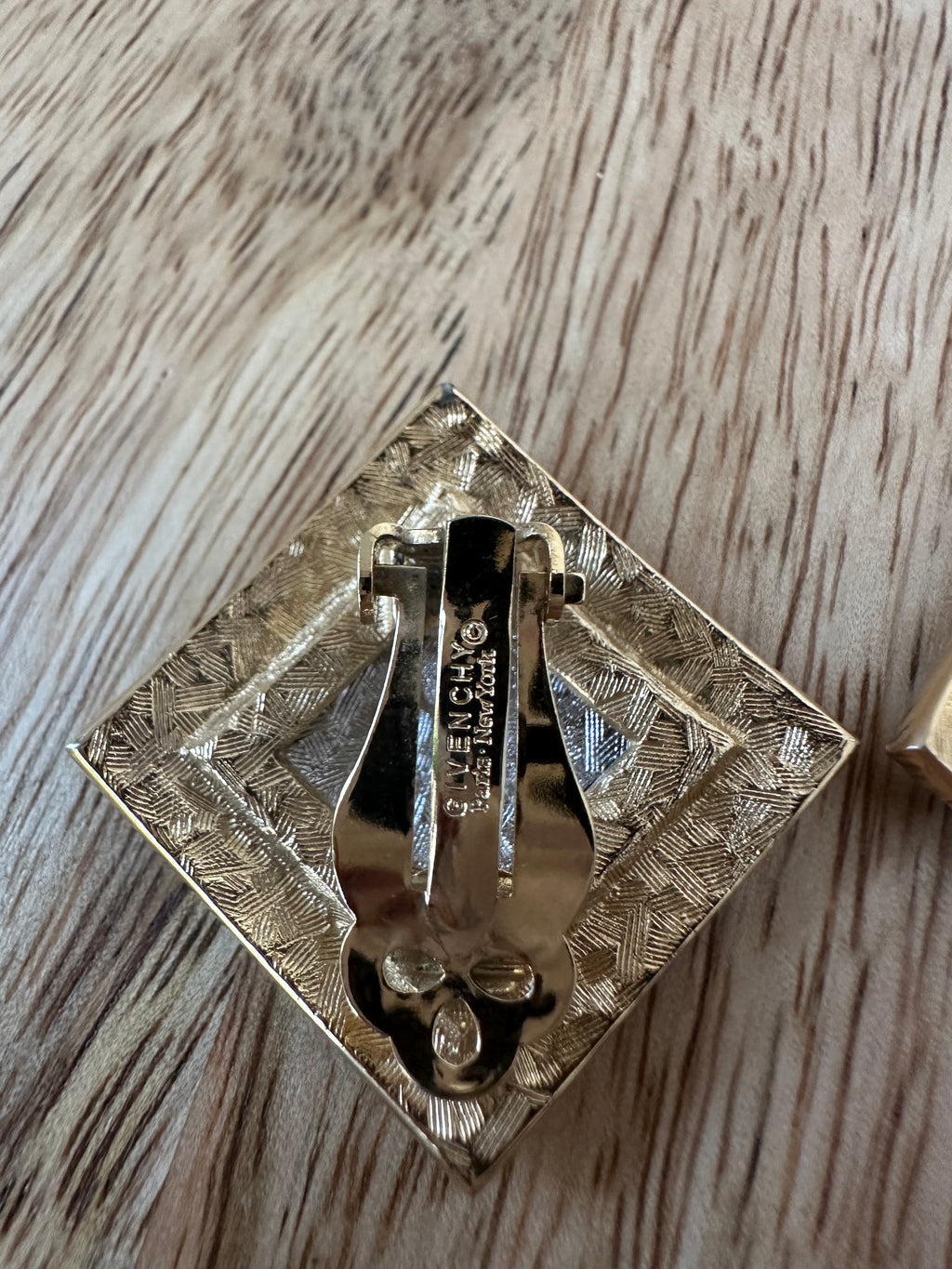 Givenchy Vintage Geometric Textured Earrings, 1980’s