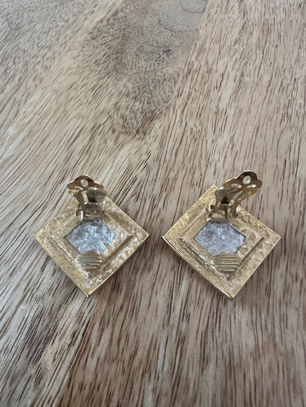 Givenchy Vintage Geometric Textured Earrings, 1980’s