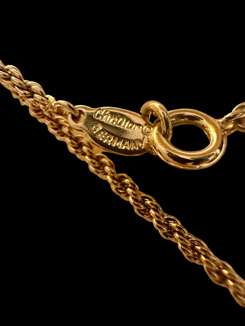 Christian Dior Germany Gold Filigree Sphere Pendant Necklace