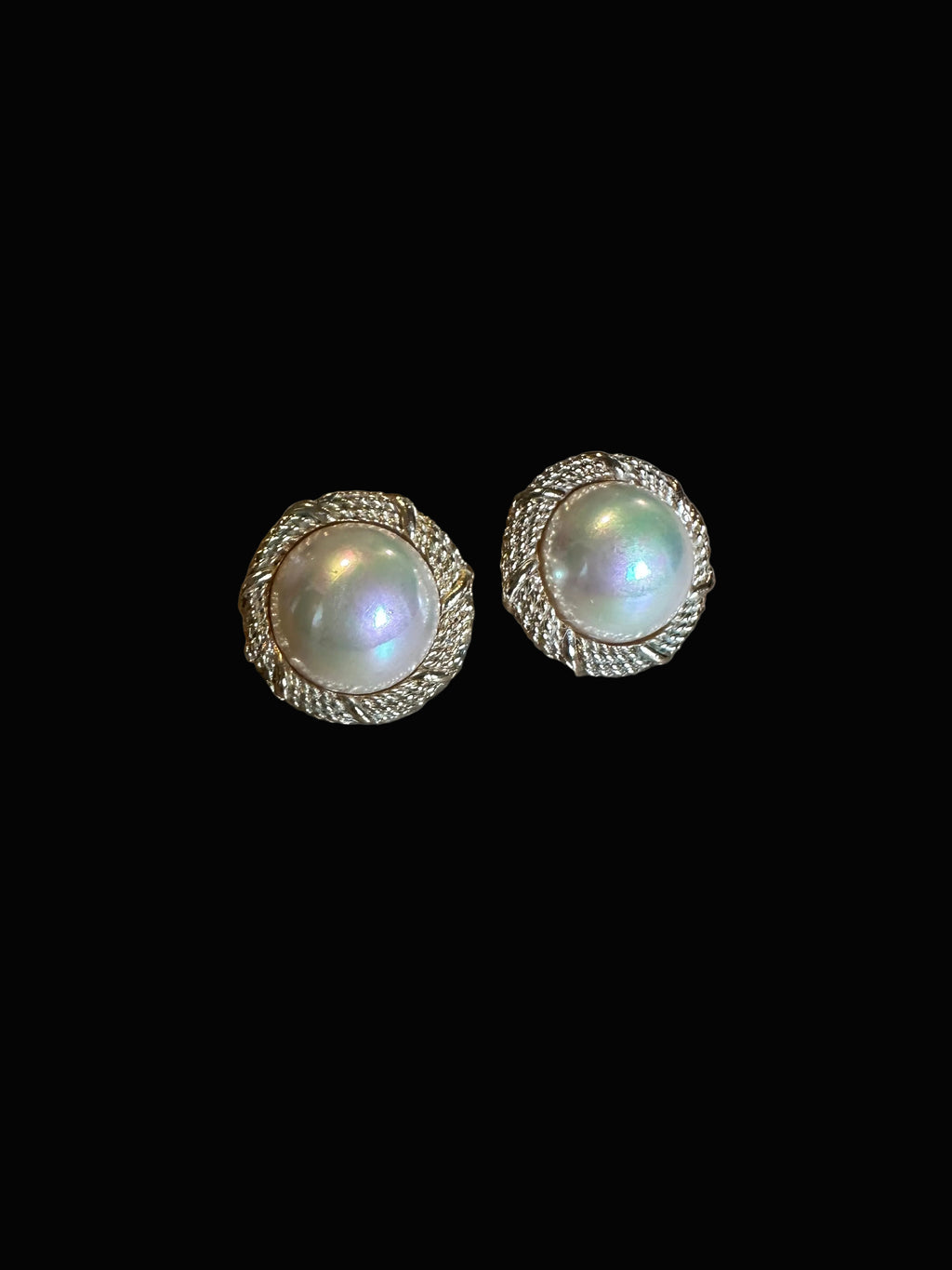 Christian Dior Vintage Gold-Tone & Faux Pearl Clip-On Earrings