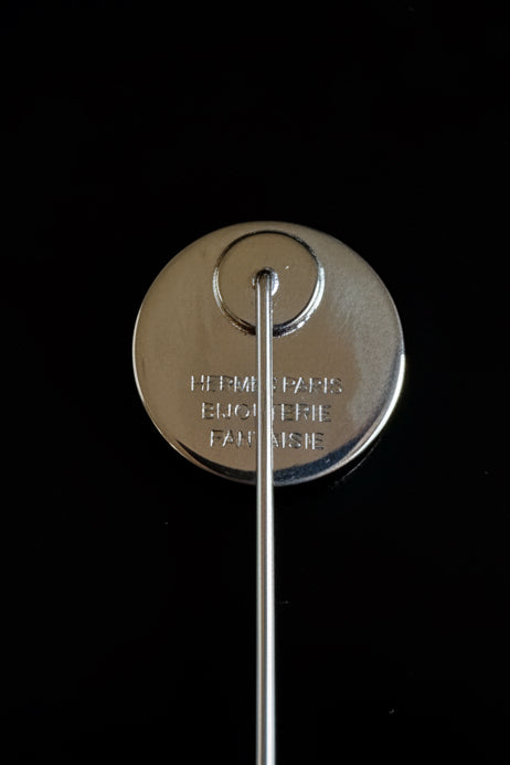 Hermès Turquoise Enamel Equestrian Stick Pin