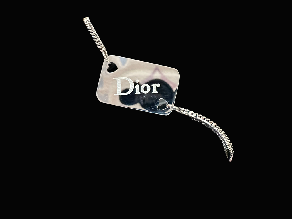 Christian Dior Silver Heart Charm Bracelet