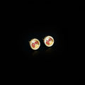 Christian Dior Vintage Crushed Bottle Cap Enamel Stud Earrings, Signed