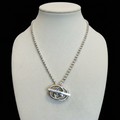 Gucci GG Interlocking Pendant Necklace — Sterling Silver | Signed | With Box | Pre-Owned