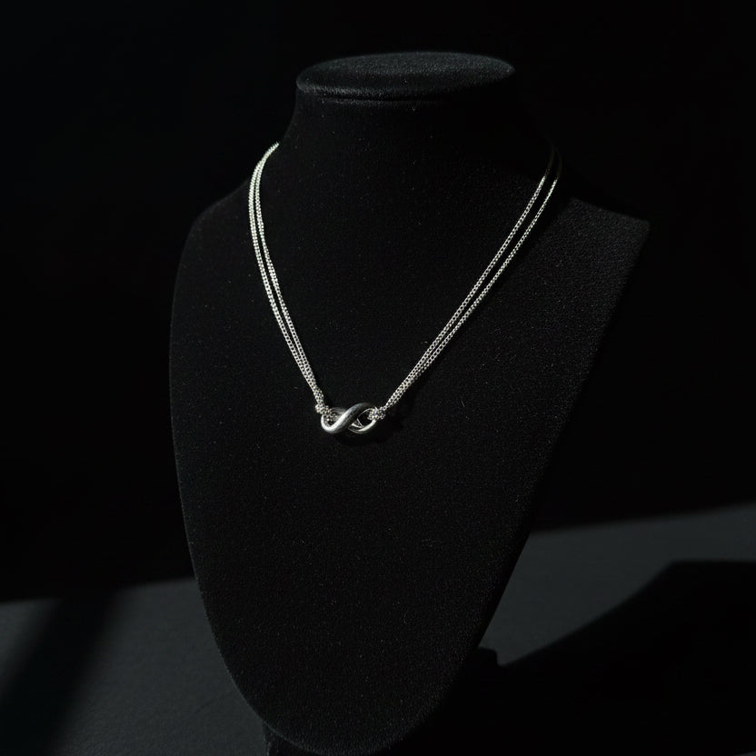 Tiffany & Co. Tiffany Infinity 925 Silver Infinity Pendant Necklace Signed