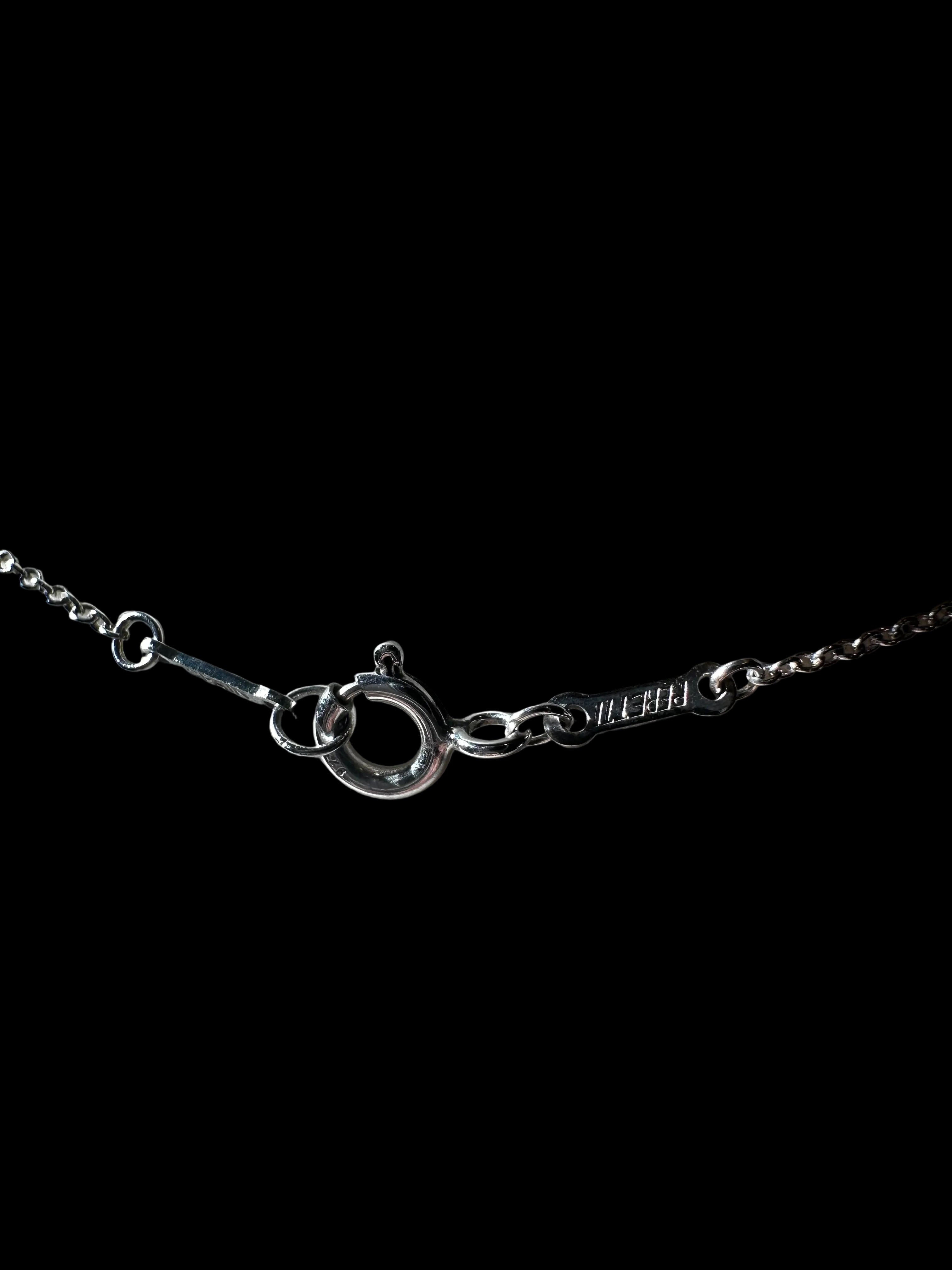 Tiffany & Co. Elsa Peretti 925 Silver Full Heart Pendant Necklace Signed