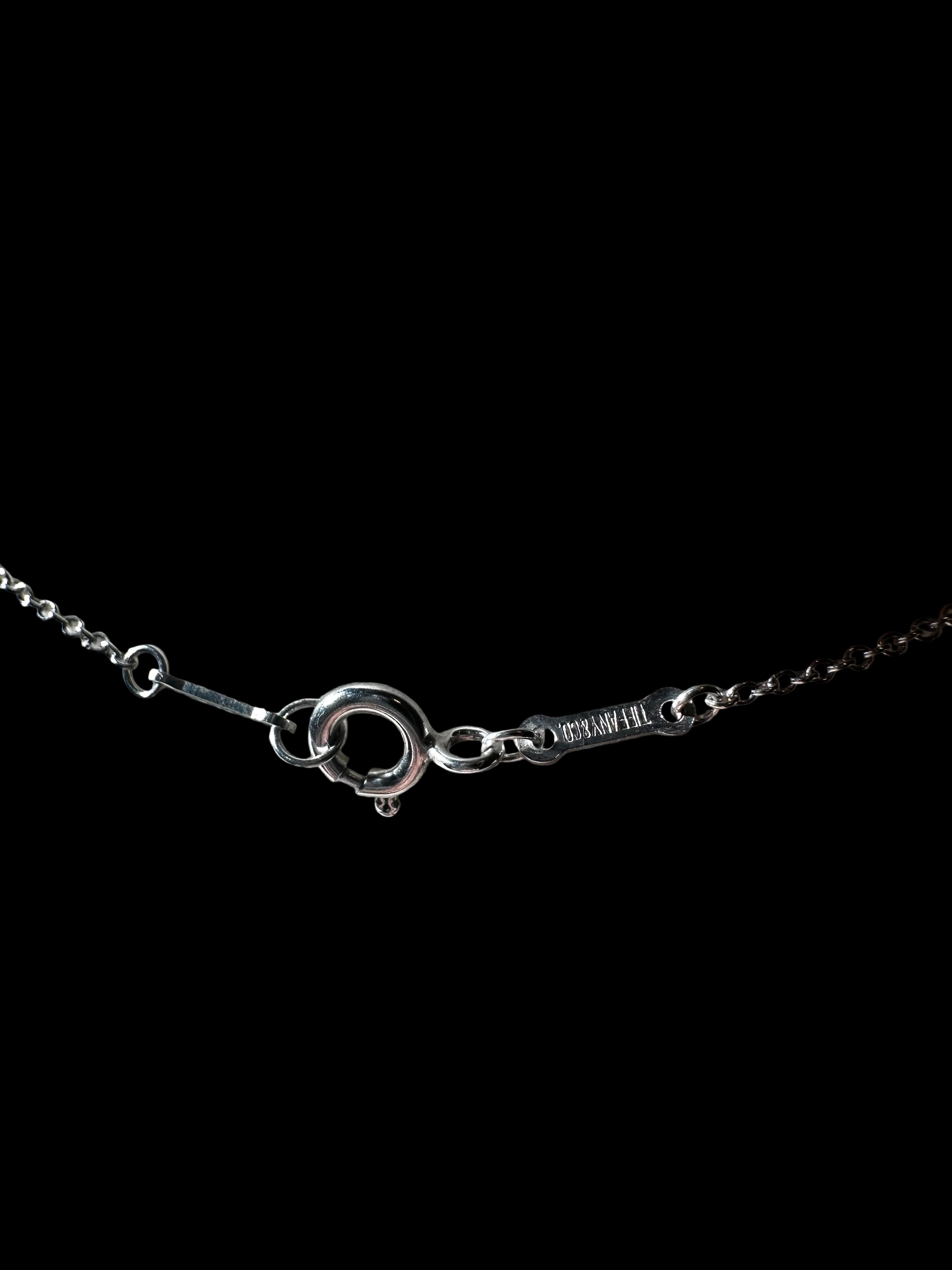 Tiffany & Co. Elsa Peretti 925 Silver Full Heart Pendant Necklace Signed