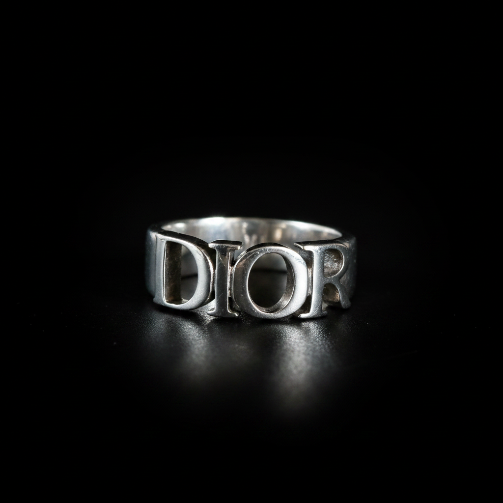 Christian Dior Logo Ring in .925 Sterling Silver — Men's Size M
