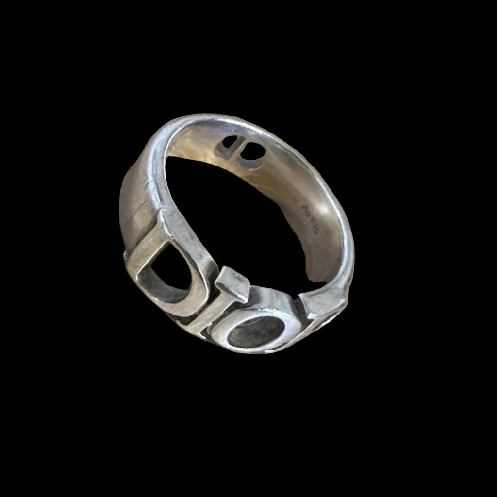 Christian Dior Logo Ring in .925 Sterling Silver — Men's Size M