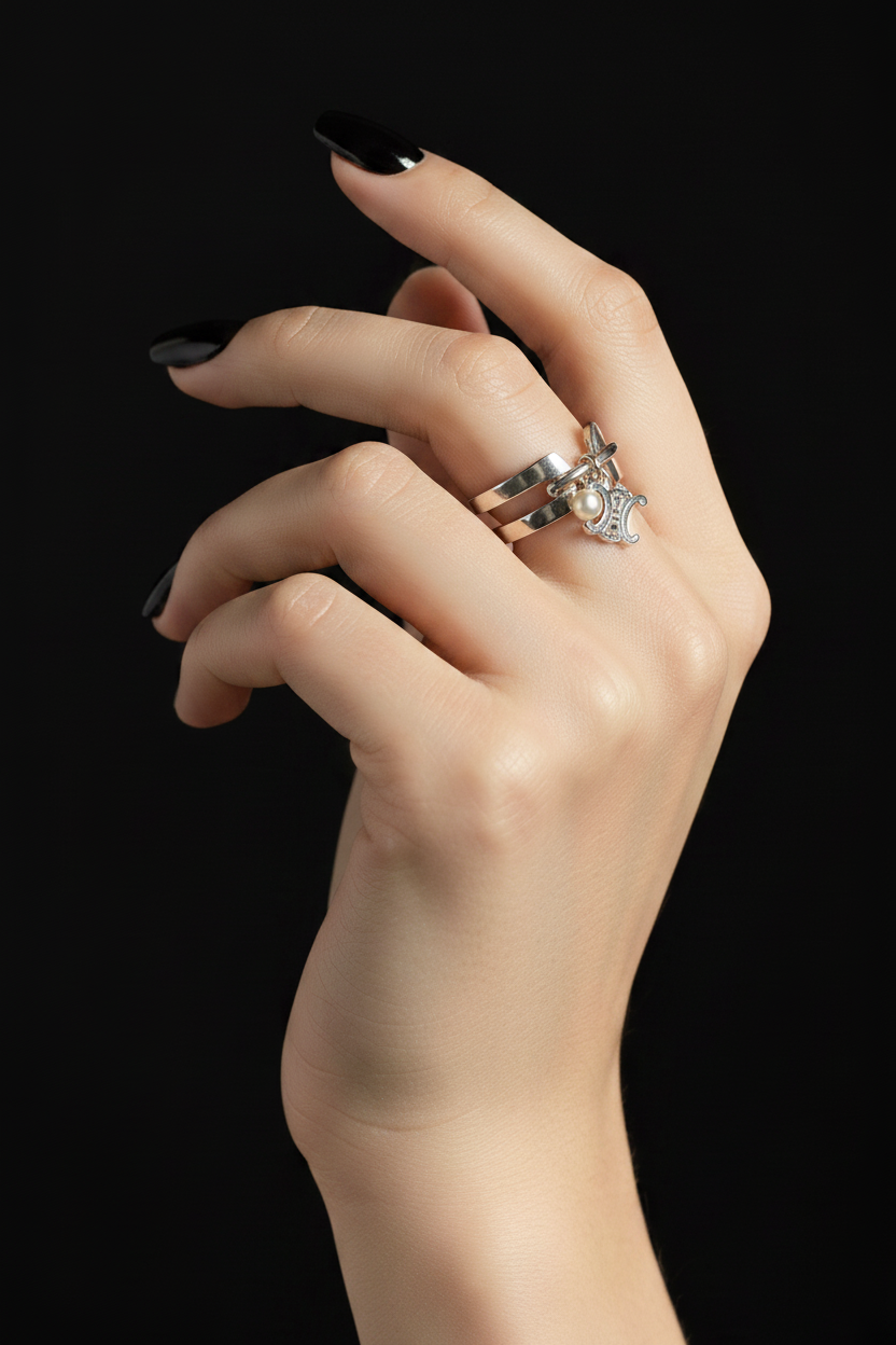 Céline Ring Close-Up on Hand