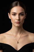 Chloé Padlock Necklace - On Model