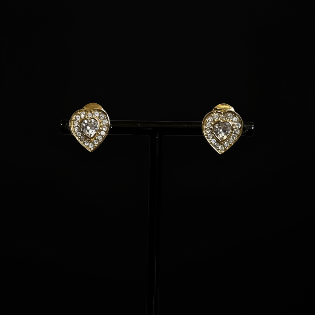 Dior Heart Earrings - Front