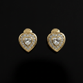 Dior Heart Earrings - Refined Flat Lay