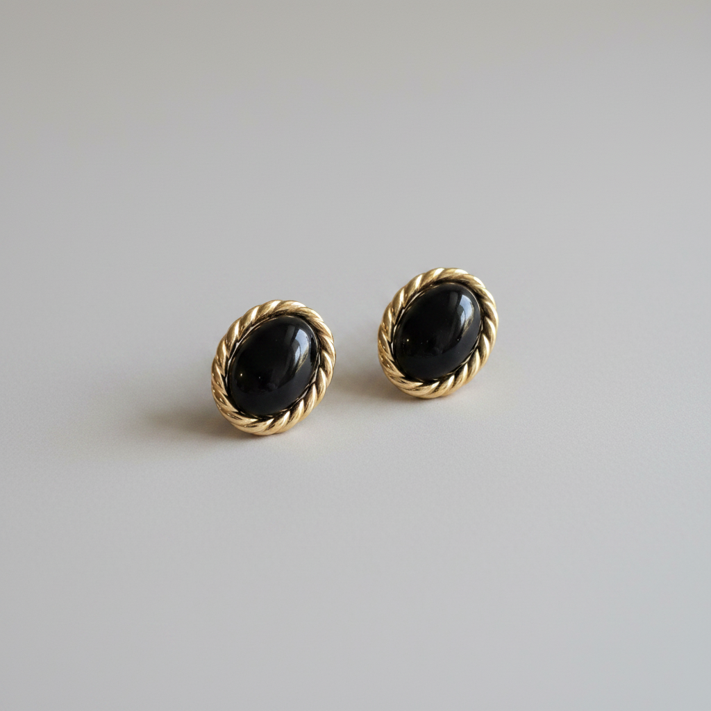 Earrings Flat Lay — Grey BG