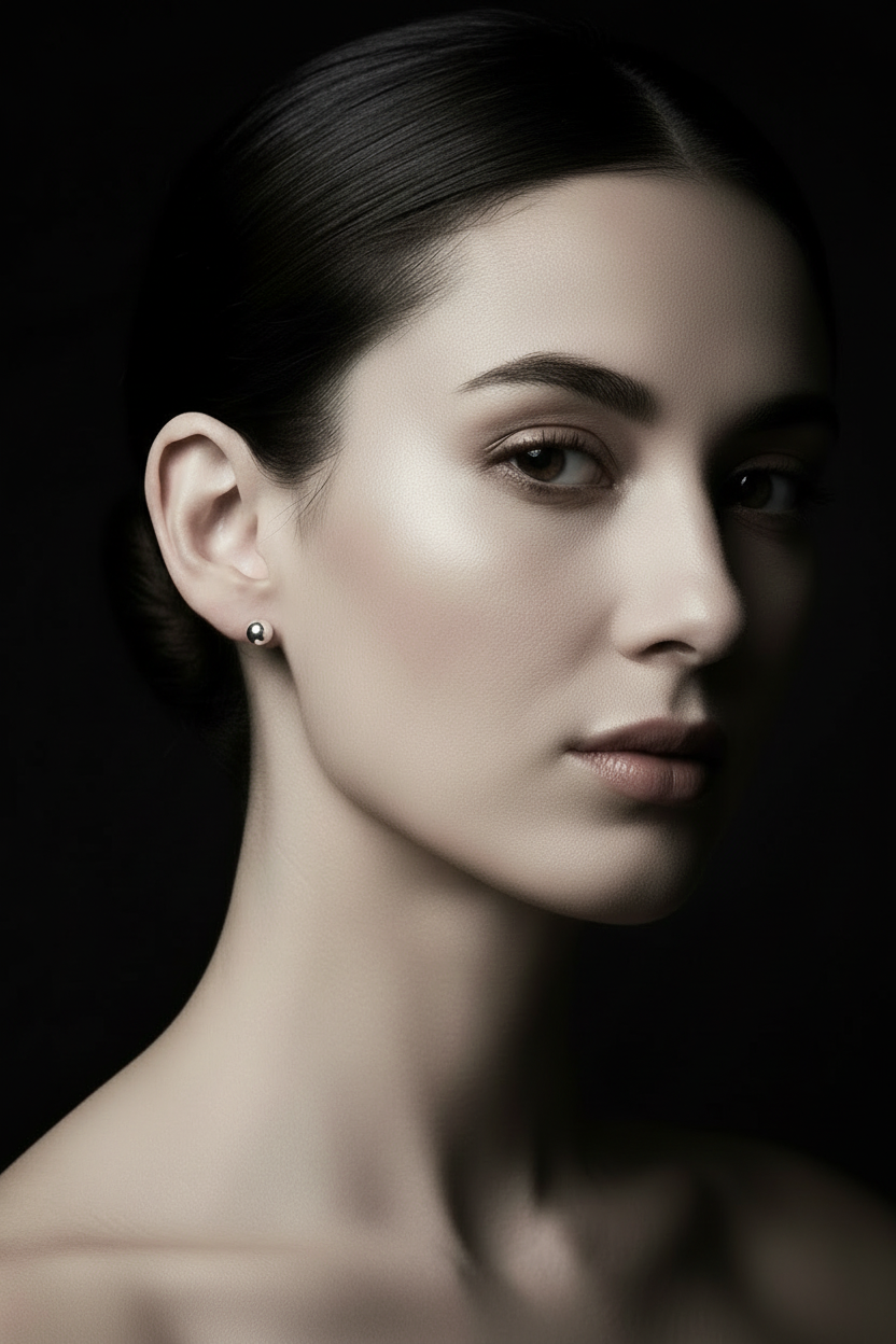 Front angle - 8mm Ball Earrings