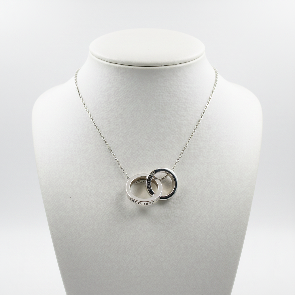 Tiffany & Co. 1837 Interlocking Circles Sterling Silver Necklace Pendant