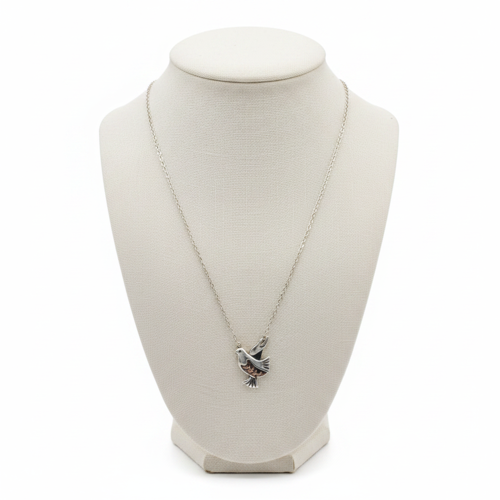 Tiffany & Co. Paloma Picasso 925 Sterling Silver Dove Pendant Necklace
