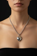 Tiffany & Co. Heart Lock & Key Pendant Necklace — Mixed Metal 925 & 750 | Dated 1994 | Pre-Owned