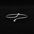 Silver Bangle Black - Angle 2