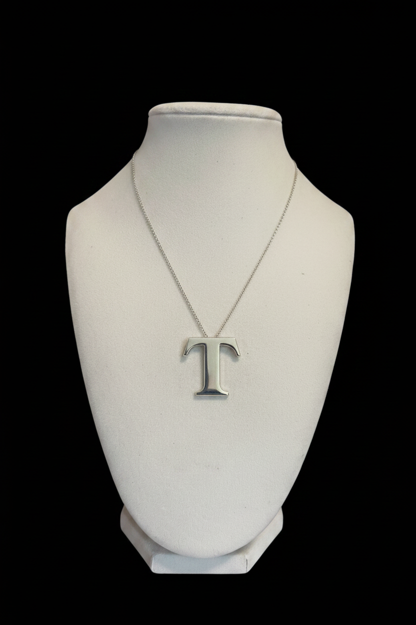 T Pendant - Brighter Silver