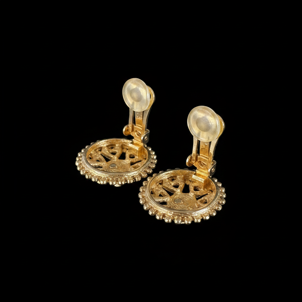 Vintage Dior Filigree Earrings - Clip Back Detail
